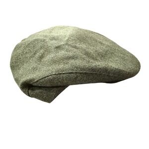 Mucros Weavers Workshop Trinity Style Olive Green Wool Blend Flat Cap Size L